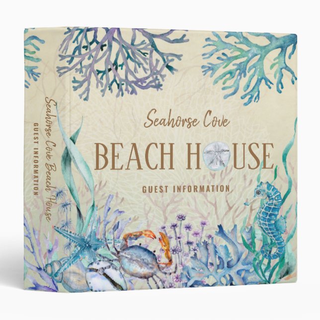 Classeur Beach House Vacances Location de vacances Informat (Devant/Côté)