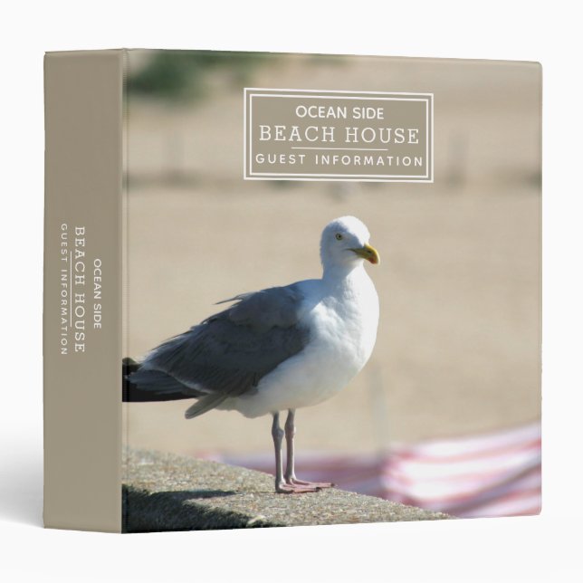 Classeur Beach House Vacances Location de vacances Informat (Devant/Côté)