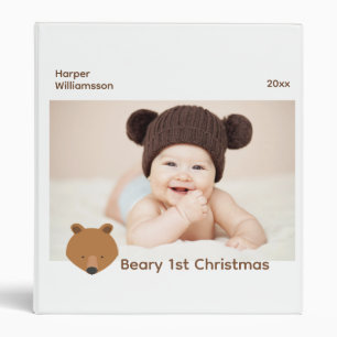 Classeur Bear Photo Bébé 1er Noël