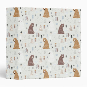 Classeur Bears mignonne dans le Motif Woods