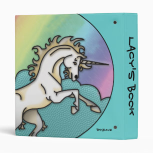 Classeur Beau Imaginaire Unicorne et Rainbow Colors