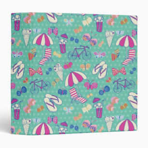 Classeur Beau motif avec des éléments d'été