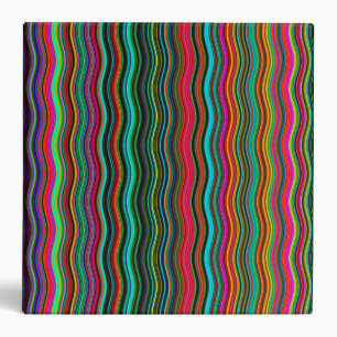 Classeur Beau Motif coloré Wavy Stripe