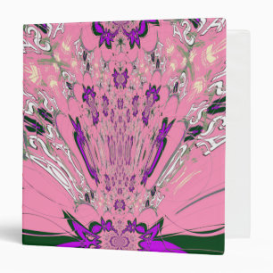 Classeur Beau motif de teinte violet rose bébé monogramme