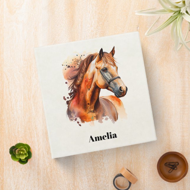 Classeur Beau Sorrel Horse Portrait (In Situ)
