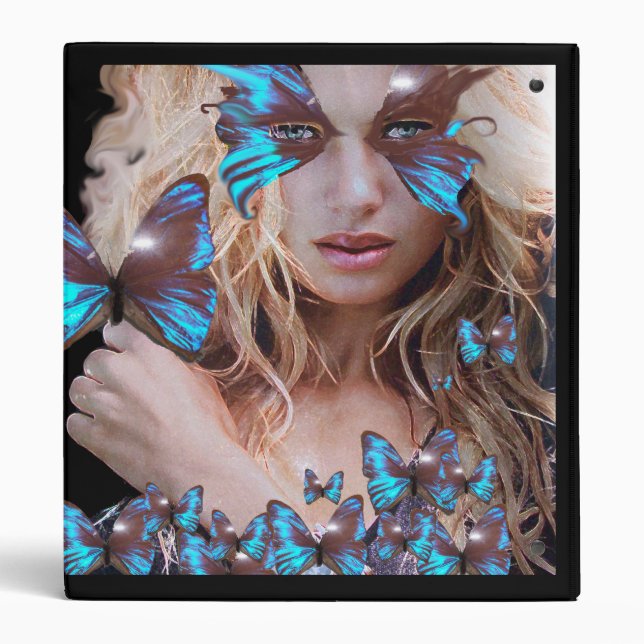 CLASSEUR BEAUTÉ BLEUE BOUTTERFLY, ARTISTE MAKEUP (Dos)
