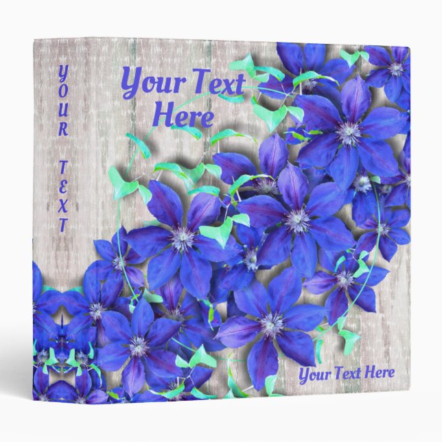 Classeur Beauté joyeuse Purple Floral (Devant/Côté)