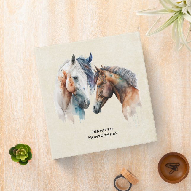 Classeur Beaux Chevaux Style Boho Occidental (In Situ)
