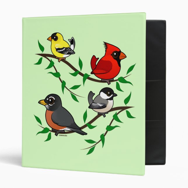 Classeur Beaux oiseaux Jardins (Devant/intérieur)