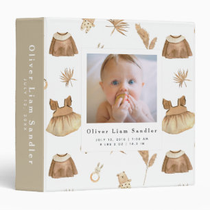 Classeur Bébé 1ère année Photo Album Boho Vêtements bébé