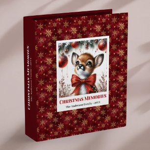 Classeur Bébé Faon Scène d'Hiver de Noël Photo de Fête
