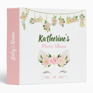 Classeur Bébé Floral Chat Kitten Kitty Album photo