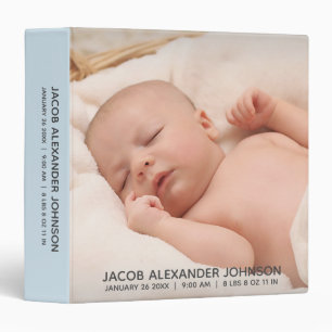 Classeur Bébé GARÇON 1ère année ALBUM SCRAPBOOK Bleu Ajou