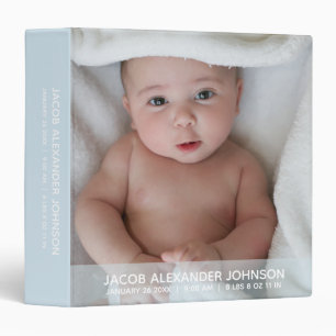 Classeur Bébé GARÇON 1ère année ALBUM SCRAPBOOK Bleu   Ajou