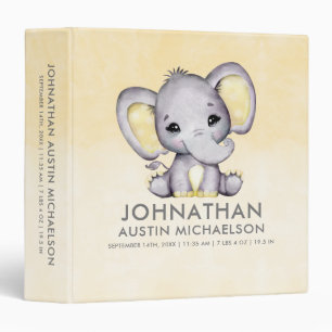 Classeur Bébé jaune mignon éléphant bébé Album photo