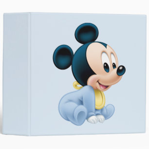 Classeur Bébé Mickey   Pyjama bleu