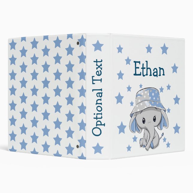 Classeur Bébé mignon éléphant garçon (Arrière-plan)