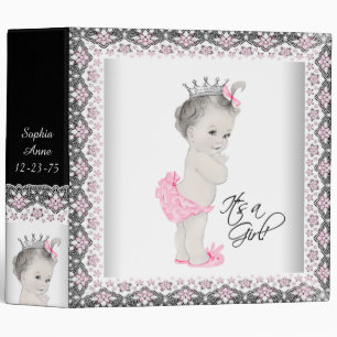 Classeur Bébé Princesse Rose Adorable