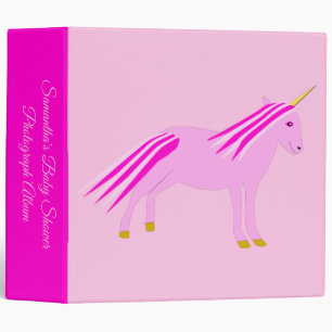 Classeur Bébé rose jolie fille Unicorn Baby shower photo