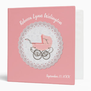 Classeur Bébé rose Pram Baby Album