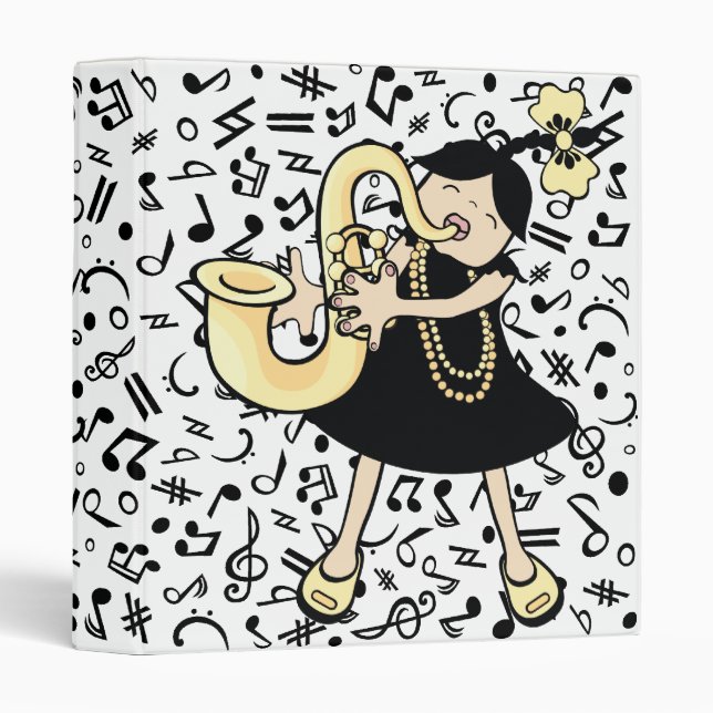 Classeur Bébé saxophone (Devant/Côté)