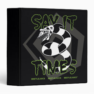 Classeur Beetlejuice   Say It 3 Times