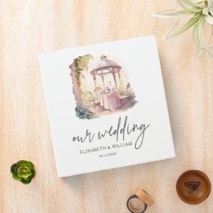 Classeur Belle aquarelle personnalisée Jardin Mariage