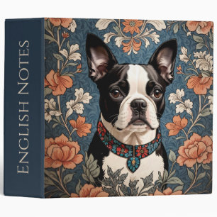 Classeur Belle Boston Terrier William Morris Inspiré