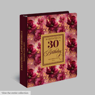 Classeur Belle Bourgogne Blush or Boho 30e anniversaire Cad