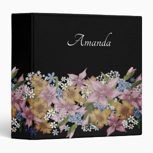 Classeur Belle caricature fleurs florales de printemps bell