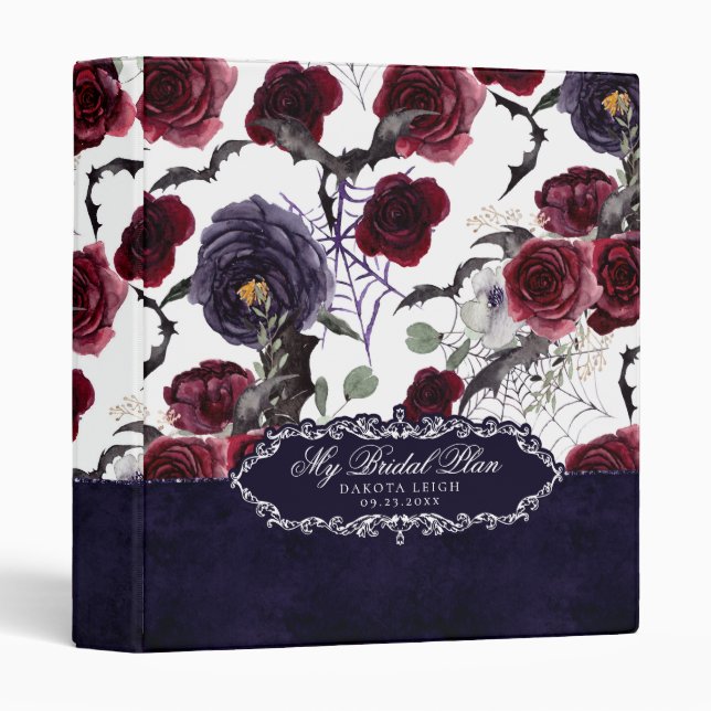 Classeur Belle déplaisante | Wedding planner gothique foncé (Devant/Côté)