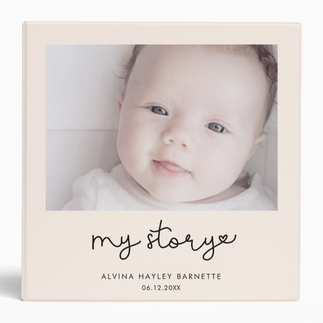 Classeur Belle écriture Mon histoire Bébé album photo (Devant)