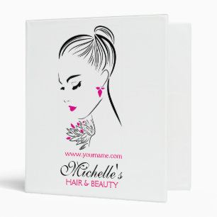 Classeur Belle femme avec le marquage à chaud rose de