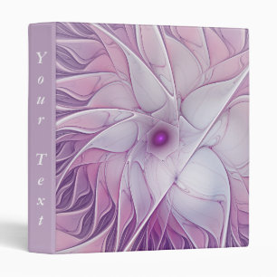 Classeur Belle Fleur rose Moderne Texte Abstrait Fractal