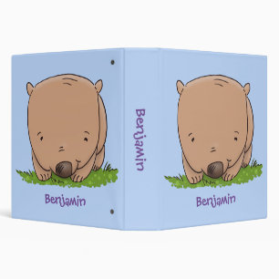Classeur Belle illustration de dessin animé de bébé wombat