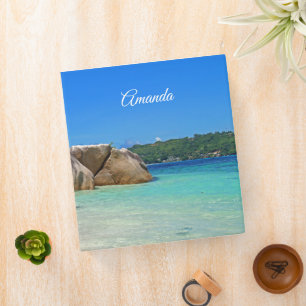 Classeur Belle Mer Tropicale avec Côte Rocheuse Couverte