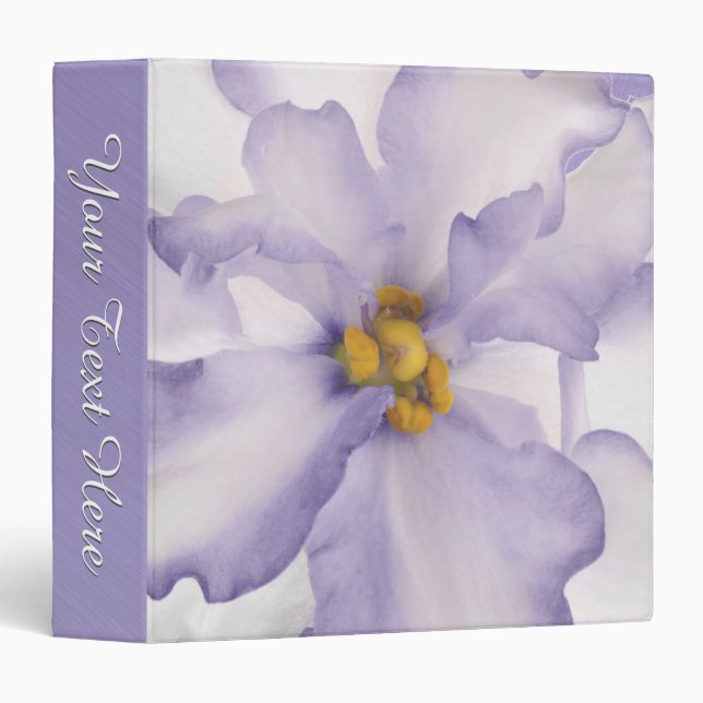 Classeur Belle Orchidée de Lavande (Devant/Côté)