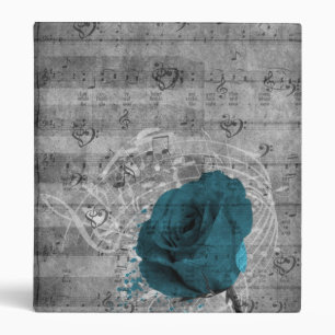 Classeur Belle peinture bleu rose antique splatter music