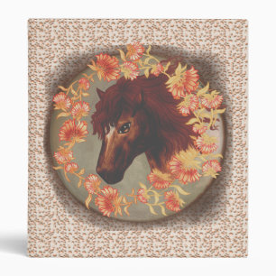 Classeur Bellflower Chestnut Horse nom personnalisé Classeu