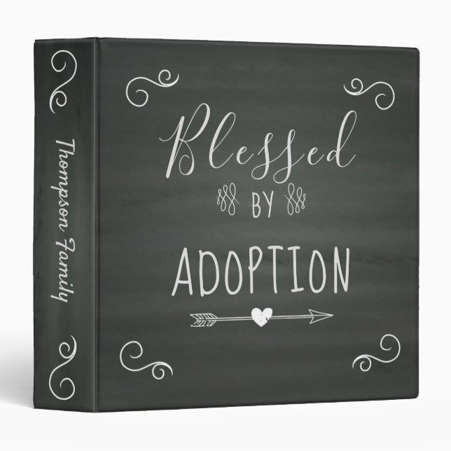 Classeur Béni par adoption - l'accueil, adoptent le cadeau (Devant/Côté)