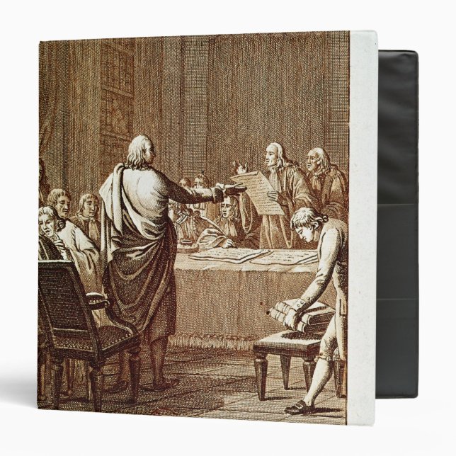 Classeur Benjamin Franklin présent son opposition (Devant/Intérieur)