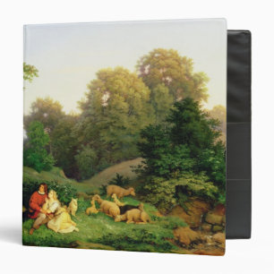 Classeur Berger et bergère dans un paysage allemand