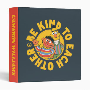 Classeur Bert et Ernie Soyez Gentil Ajoutez Votre Nom