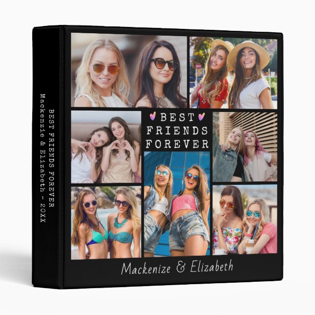 Classeur BEST AMIS FOREVER Photo Collage album album (Devant/Côté)