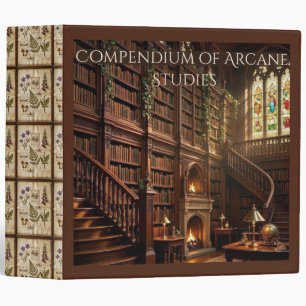 Classeur Bibliothèque gothique enchantée intemporelle de l'