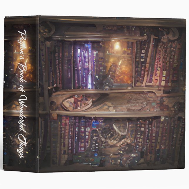 Classeur Bibliothèque magique Livre mystique des ombres (Devant/Côté)