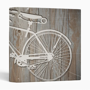 Classeur Bicyclette vintage sur le conseil en bois rustique