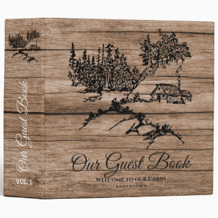 Classeur Bienvenue Cabine Dans Woods Guestbook Monogramme