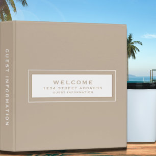 Classeur Bienvenue Guide d'information de l'invité Livre Be