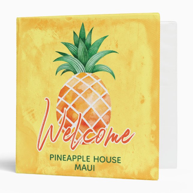 Classeur Bienvenue Vacances Location Île Ananas (Devant/Intérieur)